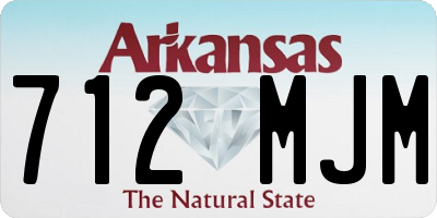 AR license plate 712MJM