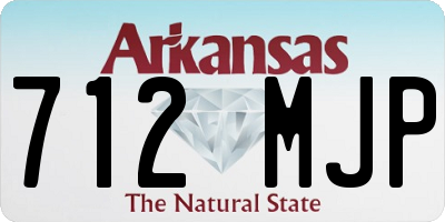 AR license plate 712MJP