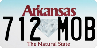 AR license plate 712MOB