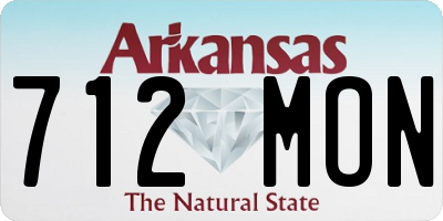 AR license plate 712MON