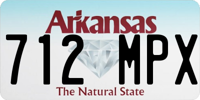 AR license plate 712MPX