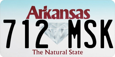 AR license plate 712MSK