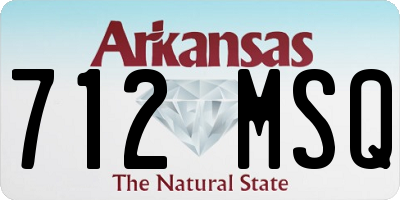 AR license plate 712MSQ