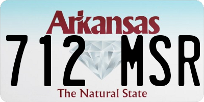 AR license plate 712MSR