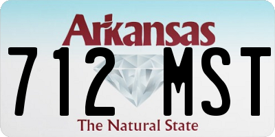 AR license plate 712MST