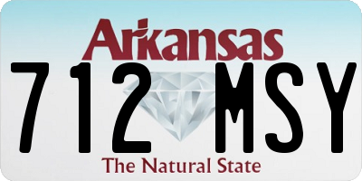 AR license plate 712MSY