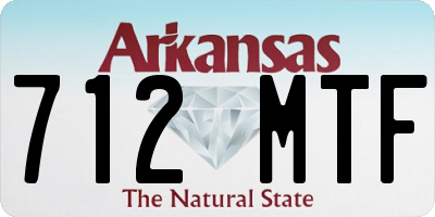 AR license plate 712MTF