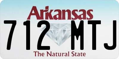 AR license plate 712MTJ