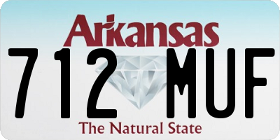 AR license plate 712MUF