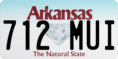 AR license plate 712MUI