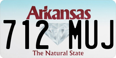 AR license plate 712MUJ