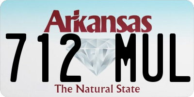 AR license plate 712MUL