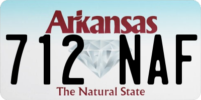 AR license plate 712NAF