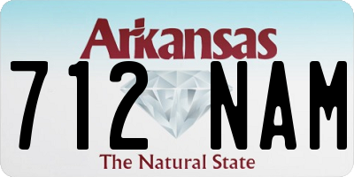 AR license plate 712NAM