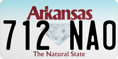 AR license plate 712NAO