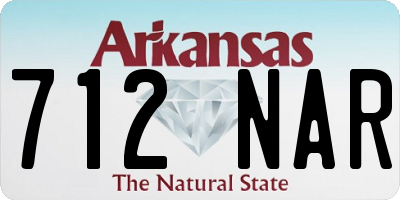 AR license plate 712NAR