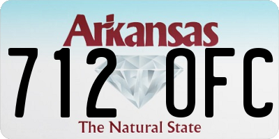 AR license plate 712OFC