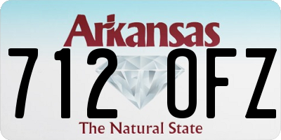 AR license plate 712OFZ