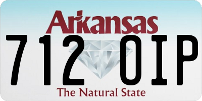AR license plate 712OIP