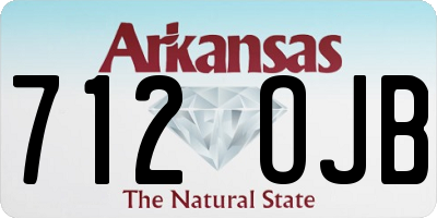 AR license plate 712OJB