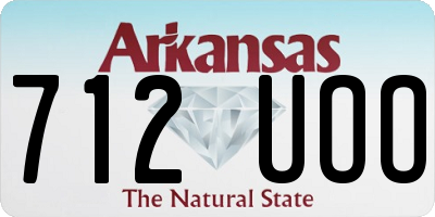 AR license plate 712UOO
