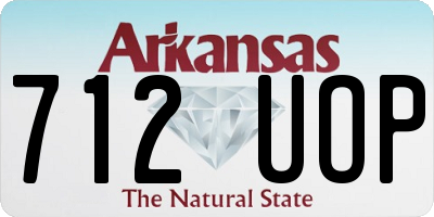 AR license plate 712UOP