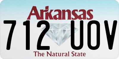 AR license plate 712UOV
