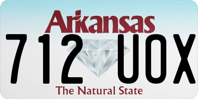AR license plate 712UOX