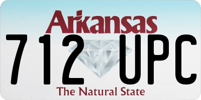 AR license plate 712UPC