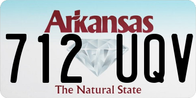 AR license plate 712UQV