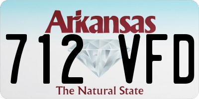 AR license plate 712VFD