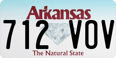AR license plate 712VOV