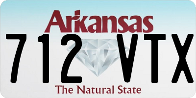 AR license plate 712VTX
