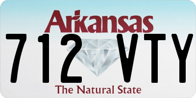 AR license plate 712VTY