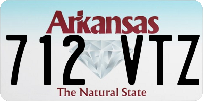 AR license plate 712VTZ