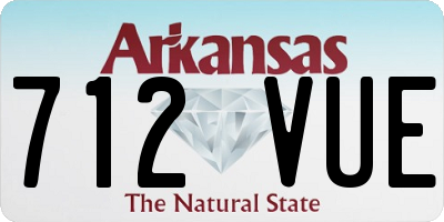 AR license plate 712VUE