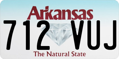AR license plate 712VUJ