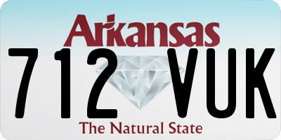 AR license plate 712VUK