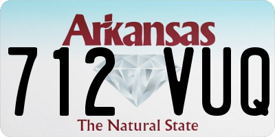 AR license plate 712VUQ