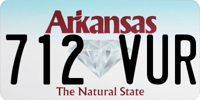 AR license plate 712VUR