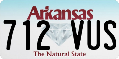 AR license plate 712VUS