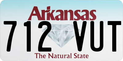 AR license plate 712VUT