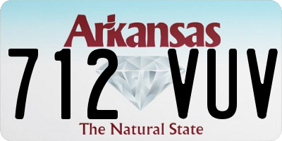 AR license plate 712VUV