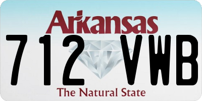 AR license plate 712VWB