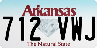 AR license plate 712VWJ
