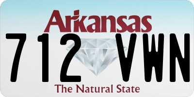 AR license plate 712VWN