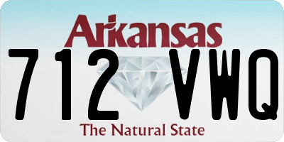 AR license plate 712VWQ