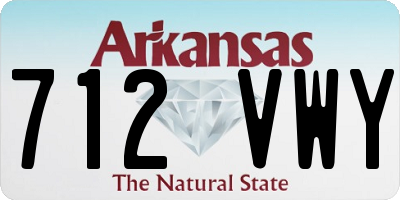 AR license plate 712VWY