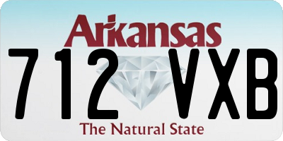 AR license plate 712VXB