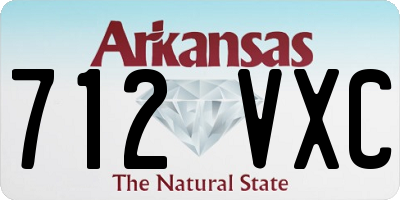 AR license plate 712VXC